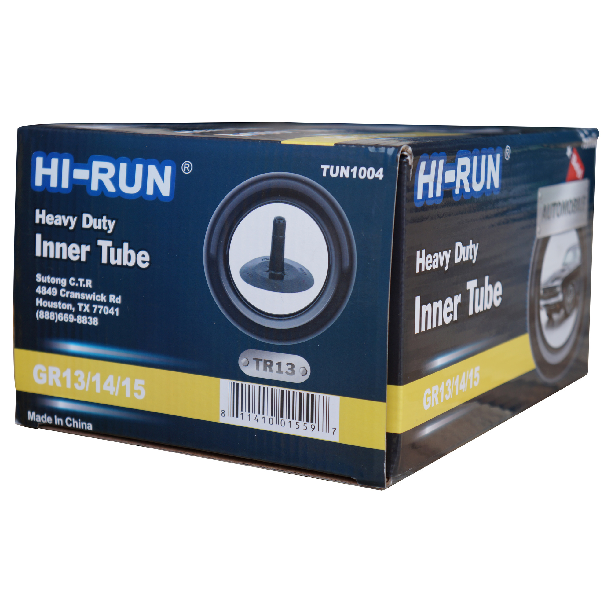 HI-RUN, Tube GR13/14/15 (TR13) Passenger, Fits Rim Size 13 in, Included (qty.) 1 Model# TUN1004